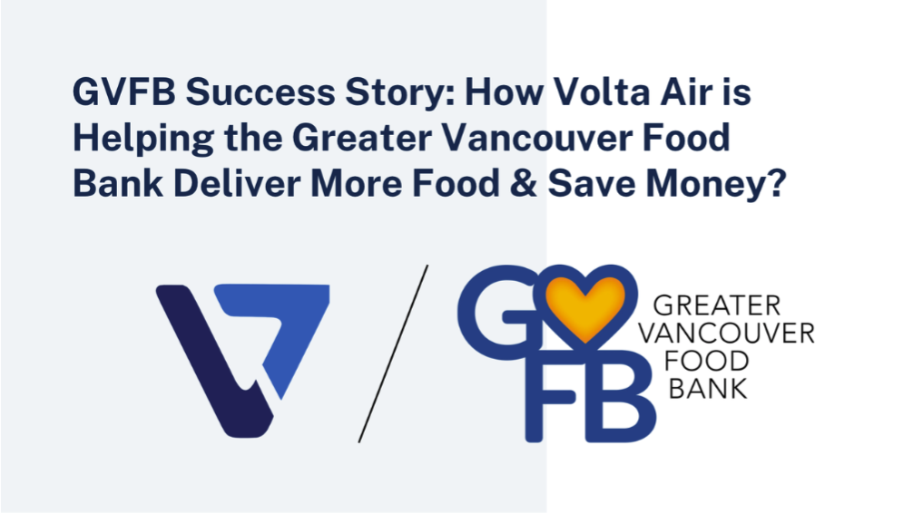 Volta air and Greater Vancouver Food Bank